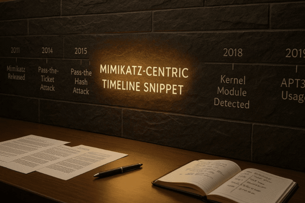 mimikatz-centric timeline snippet