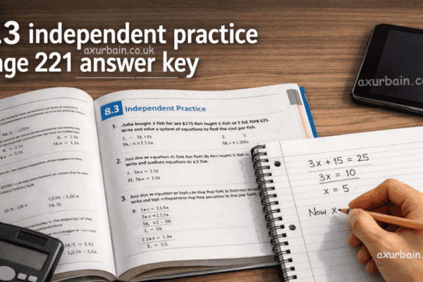 8.3 independent practice page 221 answer key