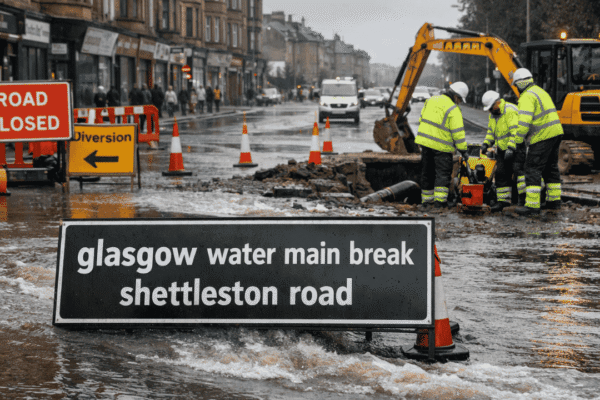 glasgow water main break shettleston road