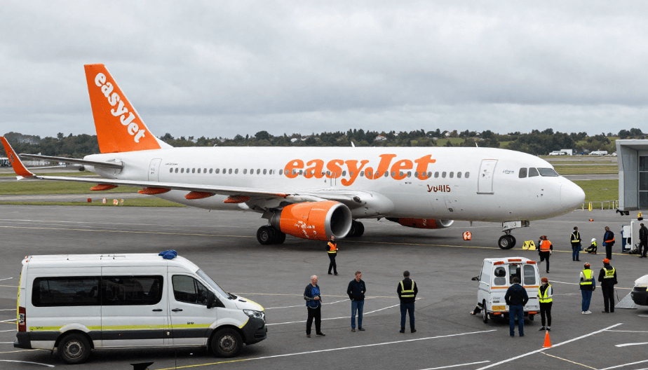 easyJet flight U2238 emergency landing Newcastle