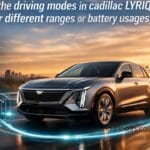 do the driving modes in cadillac lyriq offer different ranges or battery usages?
