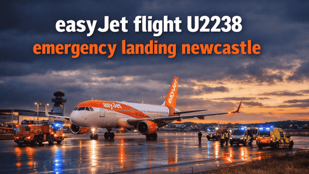 easyjet flight u2238 emergency landing newcastle