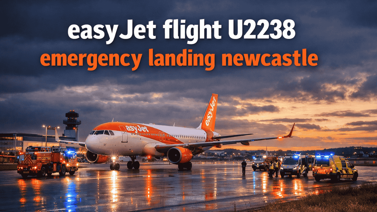 easyjet flight u2238 emergency landing newcastle