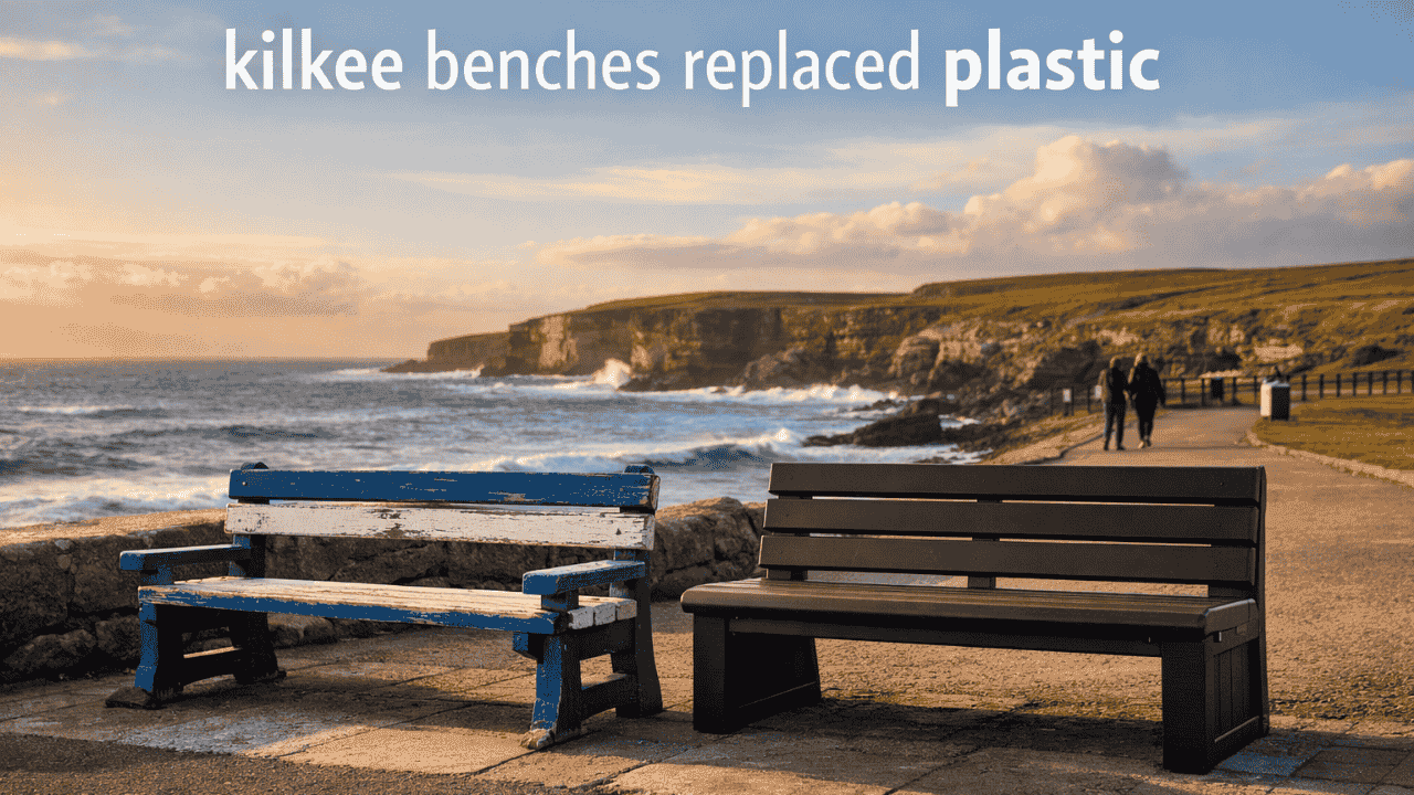 Kilkee benches replaced plastic