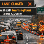 m6 walsall birmingham lanes closure