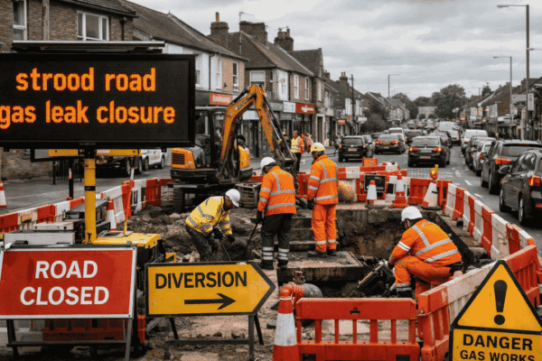 Strood road gas leak closure