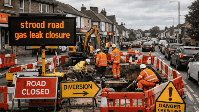Strood road gas leak closure